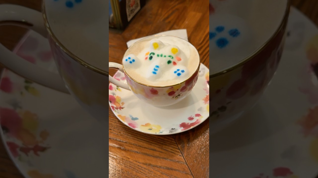 【愛知・豊田】かわいいゾウさんの３Ｄラテアート Latte Art【カフェ・ド・シェフ】#愛知カフェ #豊田カフェ #ラテアート #3Dラテアート #latte #latteart #japanese