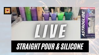 Acrylic Pour Painting | Straight Pour 18x24 Canvas | AstroGlide Silicone Oil | LIVE | Giveaway