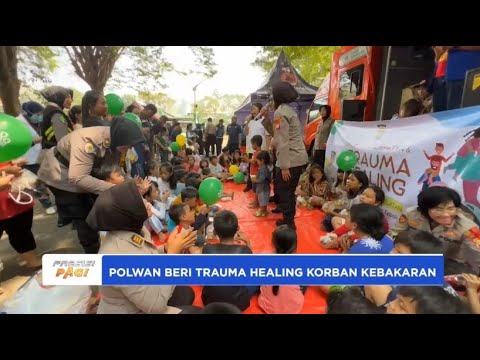 POLWAN POLRES METRO JAKSEL BERI TRAUMA HEALING KORBAN KEBAKARAN