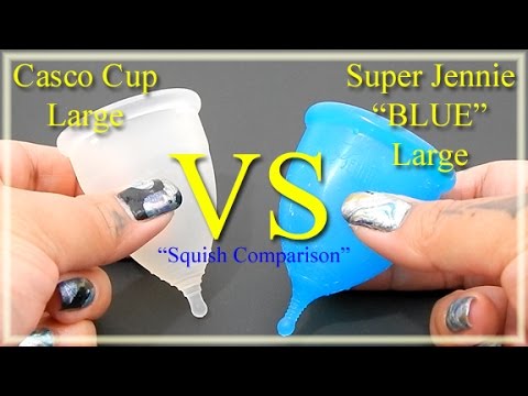Casco Cup Lg vs Super Jennie Lg "Squish" - Menstrual Cups