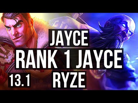 JAYCE vs RYZE (MID) | Rank 1 Jayce, Rank 6, 5/0/3, 1.6M mastery, 900+ games | KR Challenger | 13.1