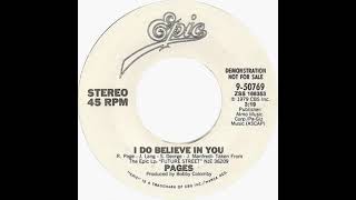 Pages – I Do Believe In You