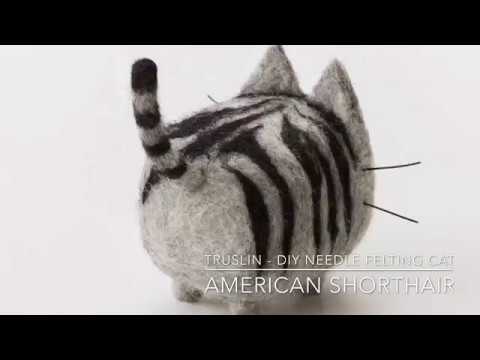 How to needle felt a cat - American Shorthair (NEW)