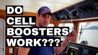 Do CELL BOOSTERS work??? Watch our installation of a WeBoost on a Nordhavn 43 trawler.