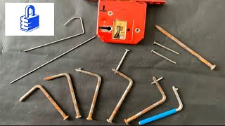 (57) Lock picking for Beginners - Make a tension tool from 2 nails and pick open Mortice Lever Lock