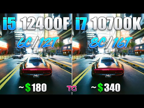 Core i5 12400F vs Core i7 10700K - Test in 8 Games