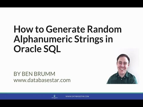 Oracle Sql Generate Random Alphanumeric String