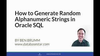 Oracle SQL Generate Random Alphanumeric String