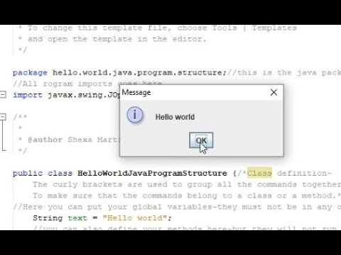 1 Simple Java Program Structure Hello World 2020