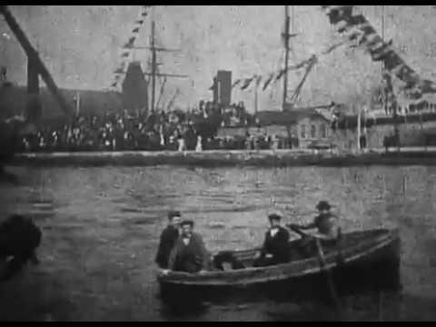 The launch of HMS Albion Robert W Paul, 1898