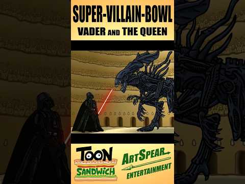 Darth Vader vs Alien Queen - TOON SANDWICH #starwars #alien #crossover #animation #funny #shorts
