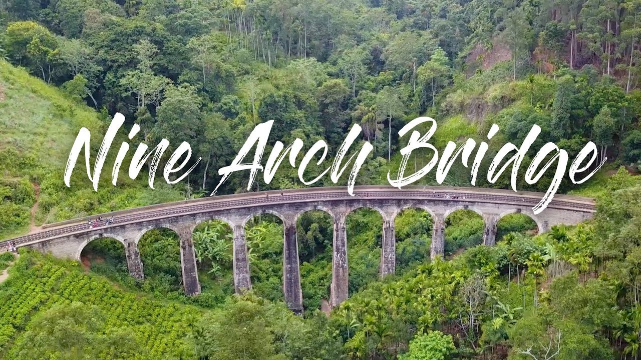 Experience the captivating aerial vistas of Nine Arches Bridge.