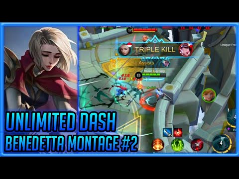BENEDETTA UNLIMITED DASH MONTAGE | BENEDETTA MONTAGE #2 | MOBILE LEGENDS MONTAGE