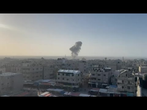 Smoke rises over Rafah, following air strikes | AFP