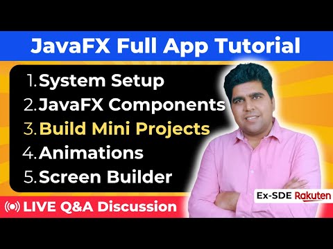 🔴 JavaFX Full App Tutorial Live + UI Design & Q&A