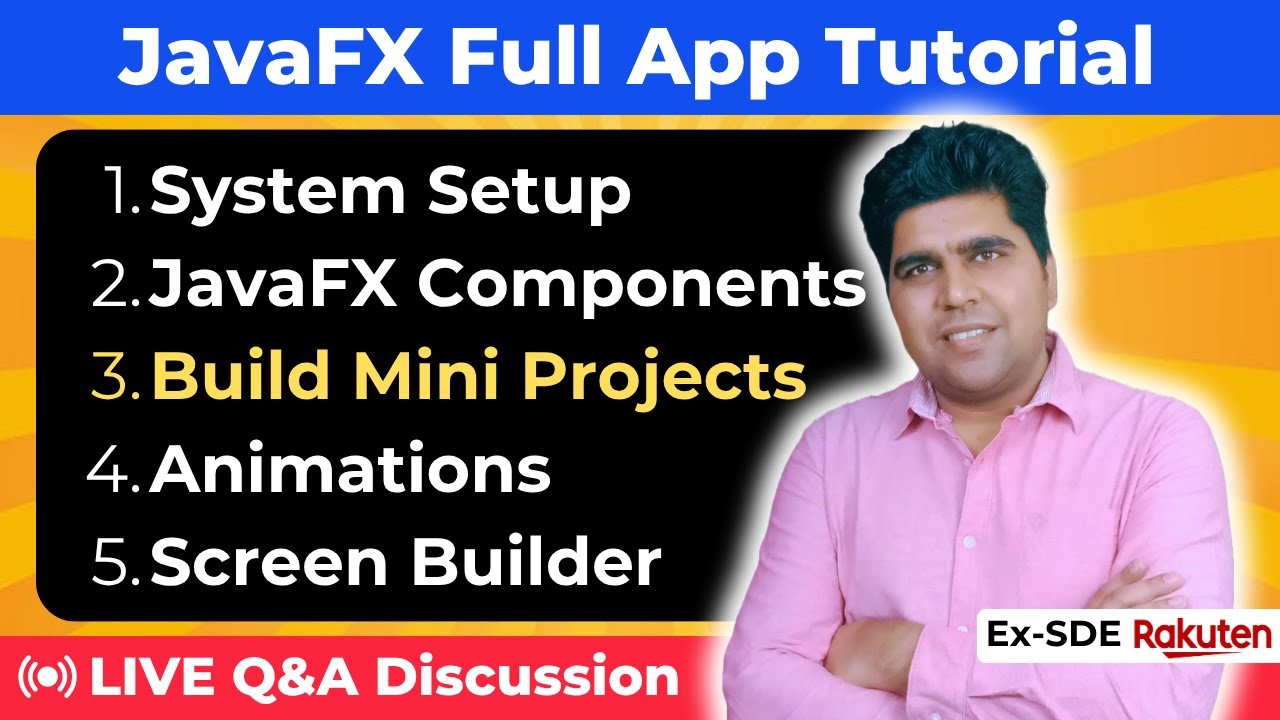 🔴 JavaFX Full App Tutorial Live + UI Design & Q&A