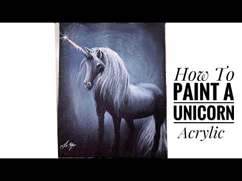 How To Paint a UNICORN 🦄 acrylic tutorial