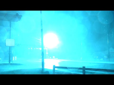 Flying Debris, Power Lines Exploding Hurricane Idalia eyewall, Taylor County, FL