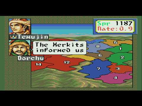 Longplay Sega Genesis Genghis Khan II - Clan of the Gray Wolf Part 1