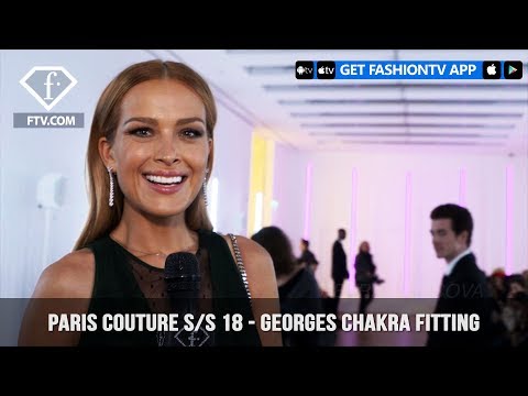 Paris Couture S/S 18 - Petra Nemcova at George Chakra Fitting | FashionTV | FTV