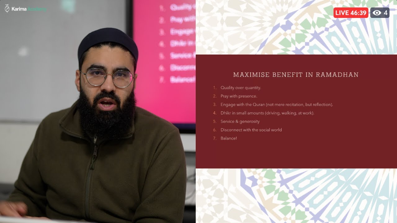 Lesson 4/4: Preparing for Ramadan | Ustadh Saman Hussain