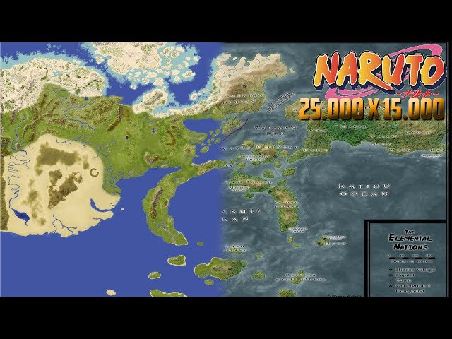 NARUTO SHIPPUDEN, Ninja World Map