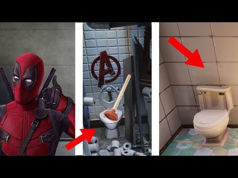 Find Deadpool's Toilet Plunger , Destroy Toilets - Week 3 Deadpool Challenges