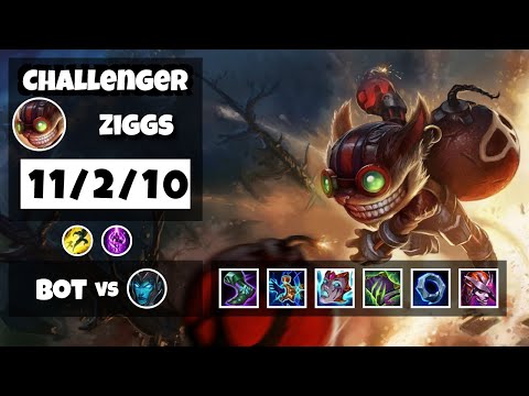 Ziggs Gameplay Challenger Replay S11 - 11.14 Bot Lane (11/2/10) - KOREAN