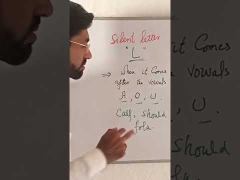 Rules for silent letter L in English. spoken english