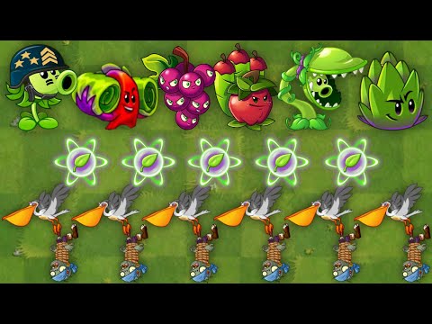 PvZ 2 All Plants With 1 Plant Food VS Pelican Zombie