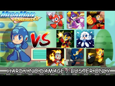 Mega Man Powered Up: All Bosses as MEGAMAN (Hard/No Damage/Mega Buster Only)