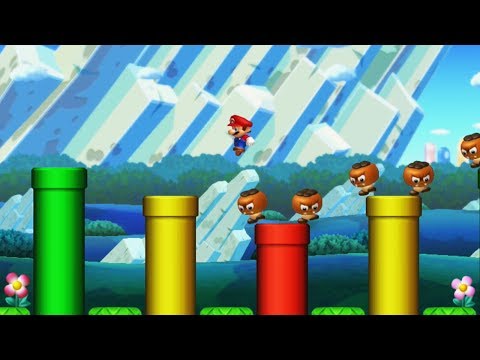 New Super Mario Bros. U: 1-Up Rally Challenges - The Goombrat Stomp (Gold Medal)