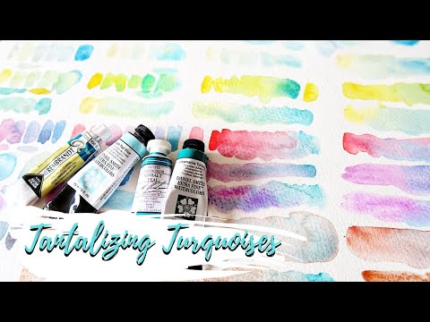 Favorite Turquoises in Watercolor & Mixes!