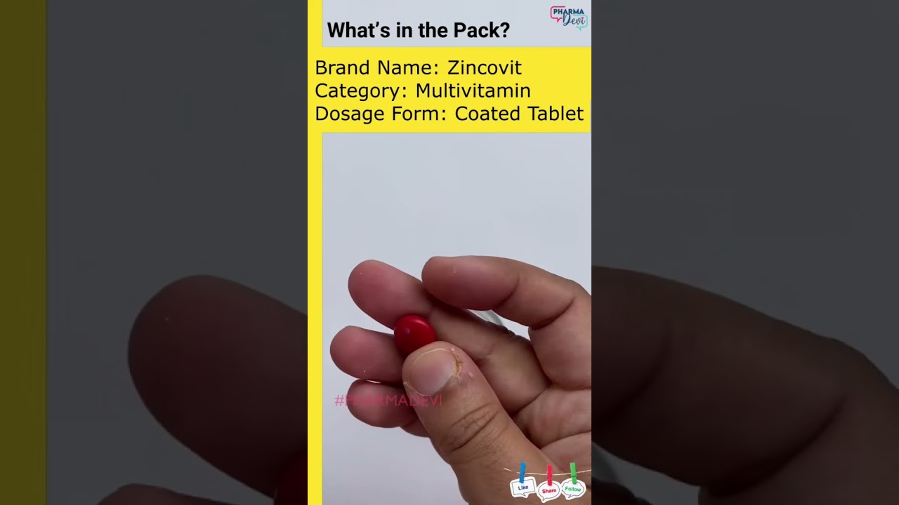 What’s in the pack Zincovit tablet