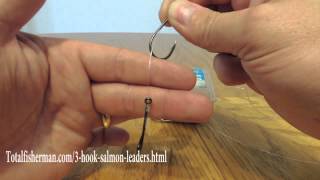 How to tie 3 hook salmon leaders and rigs
