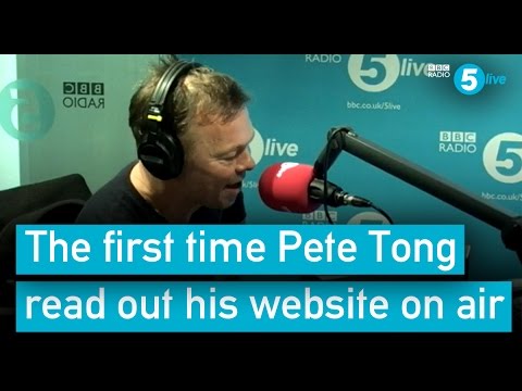 The first time Pete Tong read out his website on air
