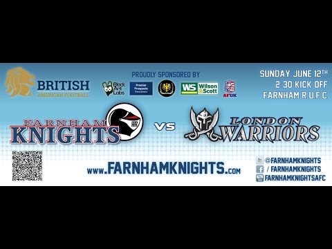 Farnham Knights vs London Warriors - 12 June 2016