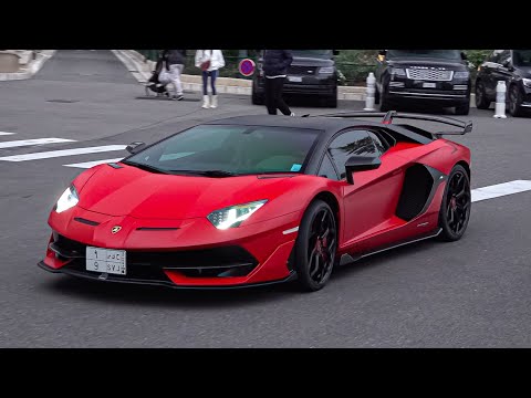SUPERCARS in MONACO 2023 -5- ( SVJ, Continental GTC Mansory, Dino, 296GTB, DBX, GT3RS...)