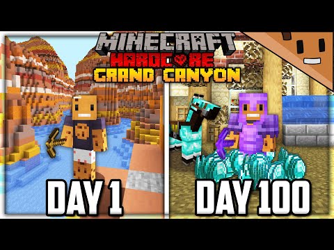 Surviving 100 Days in the Grand Canyon - Minecraft Hardcore Challenge