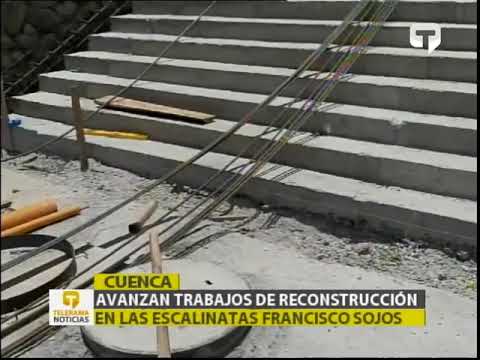 Avanzan trabajos de reconstrucción en las escalinatas Francisco Sojos