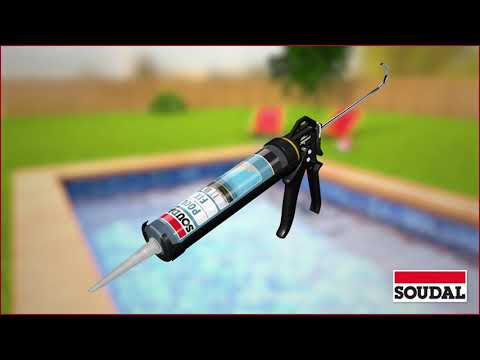Mastic-colle hybride polymère - pour composants de piscine - POOL FIX SOUDAL