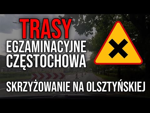 Bardzo słabo widoczne skrzyżowanie na Olsztyńskiej.