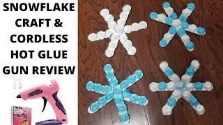 Cordless Hot Glue Gun Review| Snowflake Craft Ideas