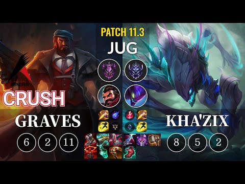 ASP Crush Graves vs Kha'Zix Jungle - KR Patch 11.3