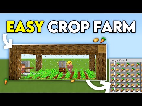 BEST AUTOMATIC CROP FARM in 1.21 Minecraft Bedrock !