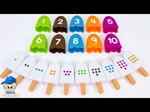 Kids, Lets Have Fun Counting Numbers with Ice Cream Popsicle Toys