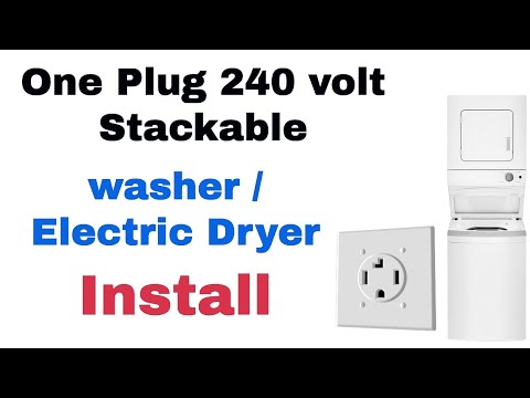1 Plug 240 volt Stack-able washer and dryer pay box coin laundry