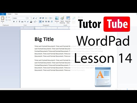 WordPad Tutorial 14 Line Spacing