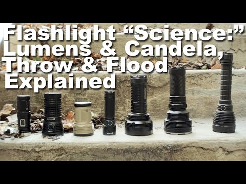 How Lumens Lux and Candela Relates to Throw and Flood in Flashlights.