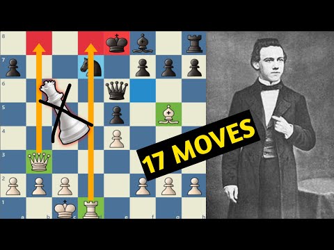 Immortal Queen Sac!!Paul Morphy Beats Duke Karl in 17 Moves Paris(1858)Chess With Aman
